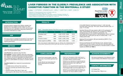 Liver fibrosis in the elderly: Prevalence and association with cognitive function in the Whitehall II study